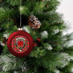 ScotsTee Shop Scottish Stuart of Bute SC Crest Tartan Christmas Ball Ornament