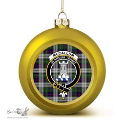 ScotsTee Shop Scottish McCallum Dress Crest Tartan Christmas Ball Ornament