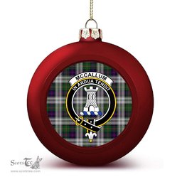 ScotsTee Shop Scottish McCallum Dress Crest Tartan Christmas Ball Ornament