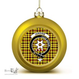 ScotsTee Shop Scottish Jardine Modern Crest Tartan Christmas Ball Ornament