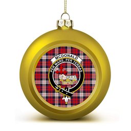 ScotsTee Shop Scottish McDonald Dress Irish Modern Crest Tartan Christmas Ball Ornament