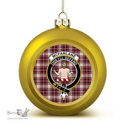 ScotsTee Shop Scottish McFarlane Dress Modern Crest Tartan Christmas Ball Ornament
