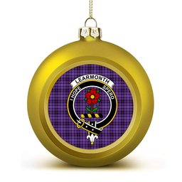 ScotsTee Shop Scottish Learmonth Family Herts Crest Tartan Christmas Ball Ornament