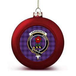 ScotsTee Shop Scottish Learmonth Family Herts Crest Tartan Christmas Ball Ornament