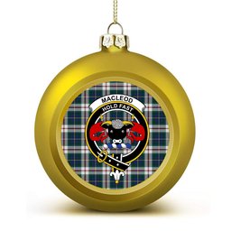 ScotsTee Shop Scottish MacLeod Of Californian Modern Crest Tartan Christmas Ball Ornament