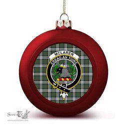 ScotsTee Shop Scottish McLaren Dress Crest Tartan Christmas Ball Ornament