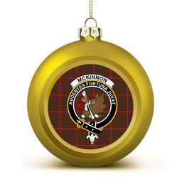ScotsTee Shop Scottish McKinnon Crest Tartan Christmas Ball Ornament