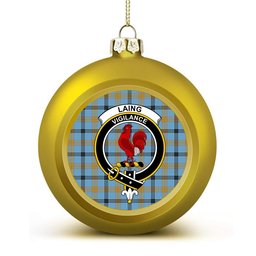 ScotsTee Shop Scottish Laing Ancient Crest Tartan Christmas Ball Ornament