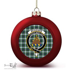 ScotsTee Shop Scottish McKenzie Dress Modern Crest Tartan Christmas Ball Ornament