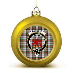 ScotsTee Shop Scottish MacDuff Dress Ancient SC Crest Tartan Christmas Ball Ornament