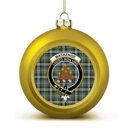 ScotsTee Shop Scottish MacKenzie MacGregor-Hastie Crest Tartan Christmas Ball Ornament