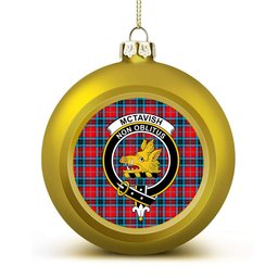 ScotsTee Shop Scottish McTavish Modern Crest Tartan Christmas Ball Ornament