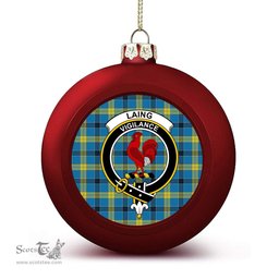 ScotsTee Shop Scottish Laing Modern Crest Tartan Christmas Ball Ornament
