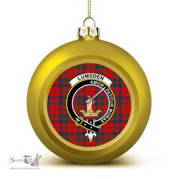 ScotsTee Shop Scottish Lumsden of Kintore Modern Crest Tartan Christmas Ball Ornament
