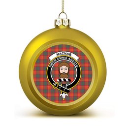 ScotsTee Shop Scottish MacNab Ancient Crest Tartan Christmas Ball Ornament