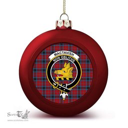 ScotsTee Shop Scottish MacTavish Crest Tartan Christmas Ball Ornament