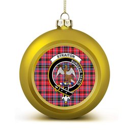 ScotsTee Shop Scottish Straiton Crest Tartan Christmas Ball Ornament
