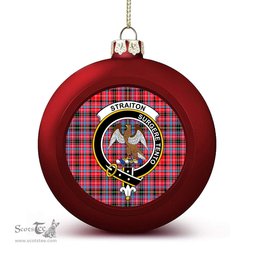 ScotsTee Shop Scottish Straiton Crest Tartan Christmas Ball Ornament