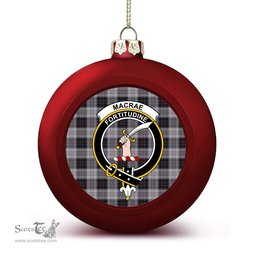 ScotsTee Shop Scottish MacRae, Dress Crest Tartan Christmas Ball Ornament