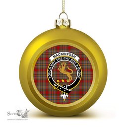 ScotsTee Shop Scottish MacKintosh 8 Crest Tartan Christmas Ball Ornament