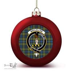 ScotsTee Shop Scottish MacLellan Ancient Crest Tartan Christmas Ball Ornament