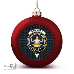 ScotsTee Shop Scottish Urquhart Brydone Crest Tartan Christmas Ball Ornament