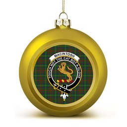 ScotsTee Shop Scottish MacIntosh Hunting Crest Tartan Christmas Ball Ornament