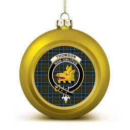 ScotsTee Shop Scottish Thomson Hunting Crest Tartan Christmas Ball Ornament