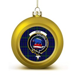 ScotsTee Shop Scottish Weir Crest Tartan Christmas Ball Ornament