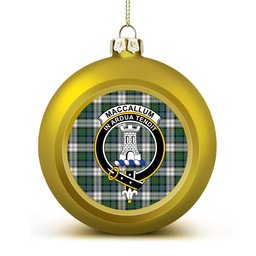 ScotsTee Shop Scottish MacCallum Dress Ancient Crest Tartan Christmas Ball Ornament