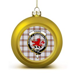 ScotsTee Shop Scottish Young Christina Modern Crest Tartan Christmas Ball Ornament