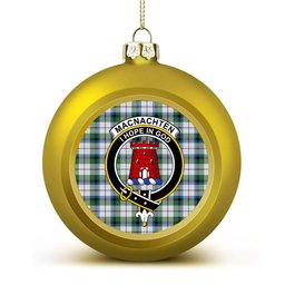 ScotsTee Shop Scottish MacNachten Dress Ancient Crest Tartan Christmas Ball Ornament
