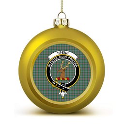 ScotsTee Shop Scottish Spens Fragment Ancient Clan Crest Tartan Christmas Ball Ornament