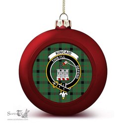 ScotsTee Shop Scottish Kincaid Modern Crest Tartan Christmas Ball Ornament