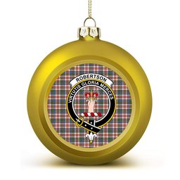 ScotsTee Shop Scottish Robertson Dress #2 Ancient Crest Tartan Christmas Ball Ornament