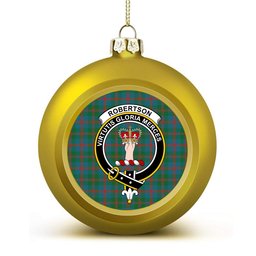 ScotsTee Shop Scottish Robertson of Struan Ancient Crest Tartan Christmas Ball Ornament