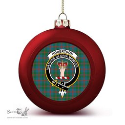 ScotsTee Shop Scottish Robertson of Struan Ancient Crest Tartan Christmas Ball Ornament
