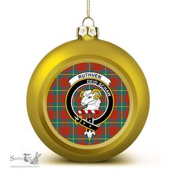 ScotsTee Shop Scottish Ruthven Ancient Crest Tartan Christmas Ball Ornament