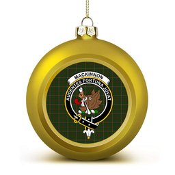 ScotsTee Shop Scottish MacKinnon Hunting Crest Tartan Christmas Ball Ornament