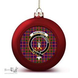 ScotsTee Shop Scottish MacIntyre Modern Crest Tartan Christmas Ball Ornament