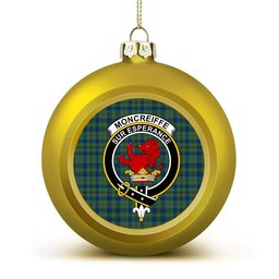 ScotsTee Shop Scottish Moncreiffe of Atholl Modern Crest Tartan Christmas Ball Ornament