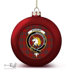 ScotsTee Shop Scottish Stewart of Appin VS Crest Tartan Christmas Ball Ornament