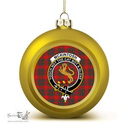 ScotsTee Shop Scottish McKintosh Red Modern Crest Tartan Christmas Ball Ornament