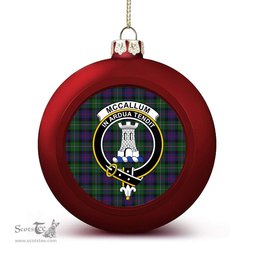 ScotsTee Shop Scottish McCallum Crest Tartan Christmas Ball Ornament