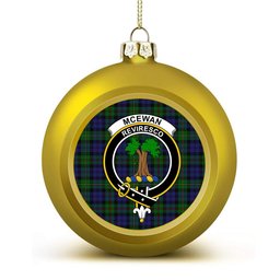 ScotsTee Shop Scottish McEwan Crest Tartan Christmas Ball Ornament