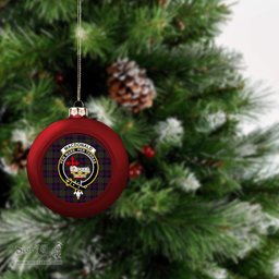 ScotsTee Shop Scottish MacDonald of Clanranald Crest Tartan Christmas Ball Ornament