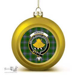 ScotsTee Shop Scottish Pringle Crest Tartan Christmas Ball Ornament