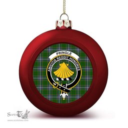 ScotsTee Shop Scottish Pringle Crest Tartan Christmas Ball Ornament