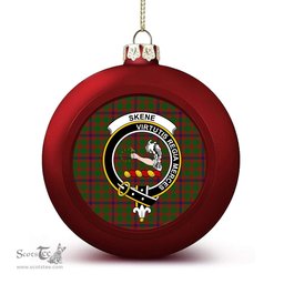 ScotsTee Shop Scottish Skene Modern Crest Tartan Christmas Ball Ornament