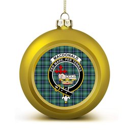 ScotsTee Shop Scottish MacDonald of the Isles Hunting Ancient Crest Tartan Christmas Ball Ornament